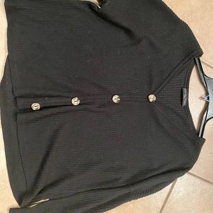 Black Button Down Black Long Sleeve